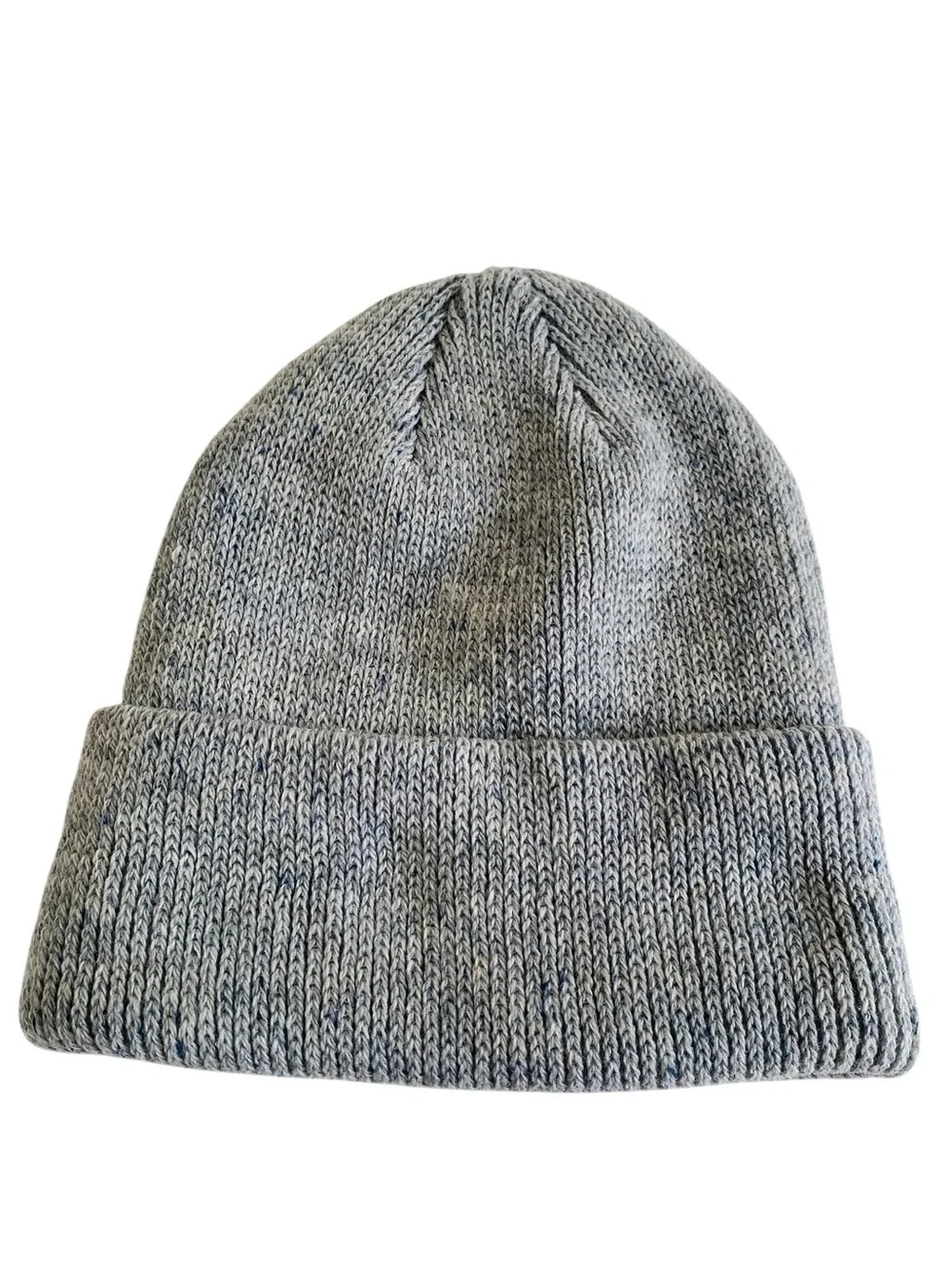 The North Face Grey Cuffed Ribbed Boxed Logo Beanie Unisex OS
